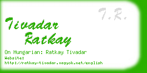 tivadar ratkay business card